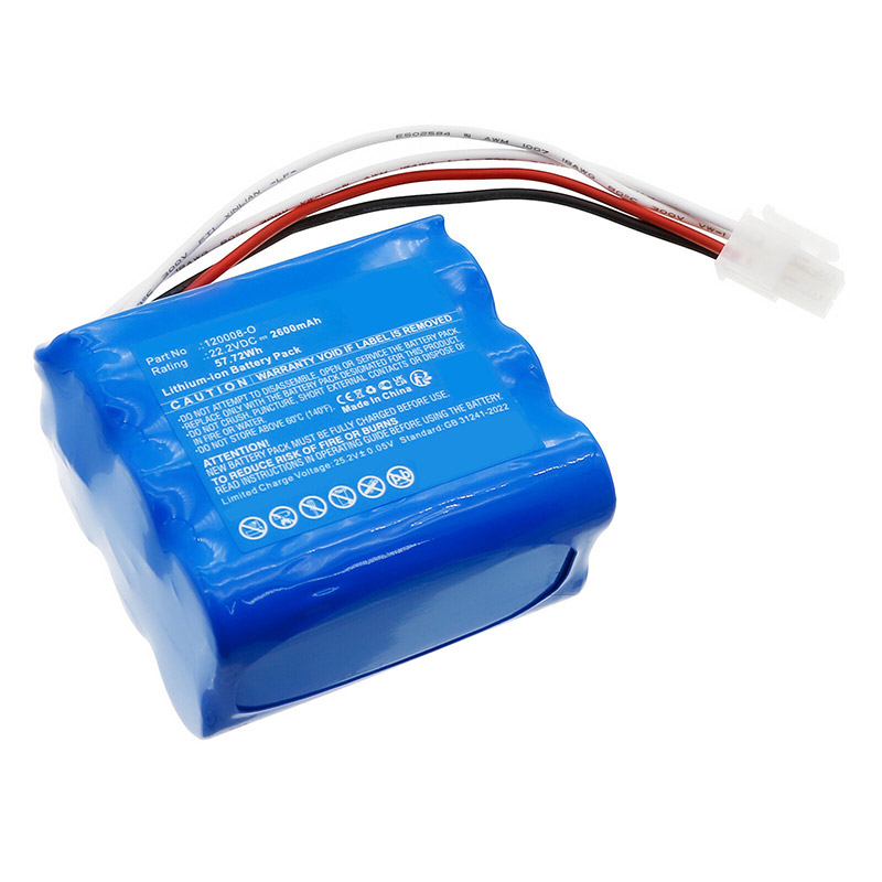 verenigbaar voor Ge 120008-O Batterij van apparatuur