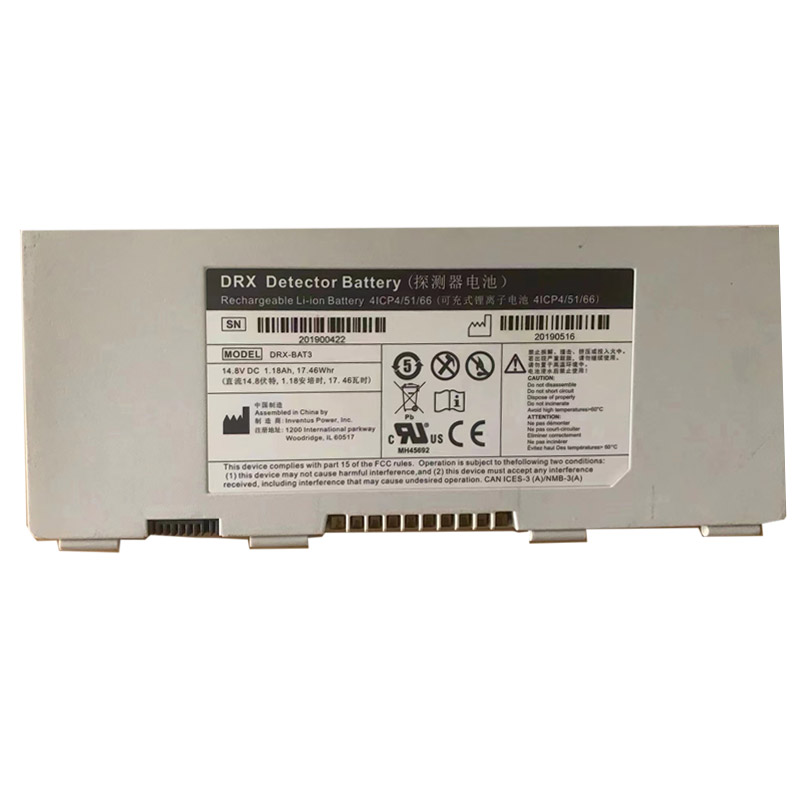 verenigbaar voor Carestream DRX-BAT3 Batterij van apparatuur