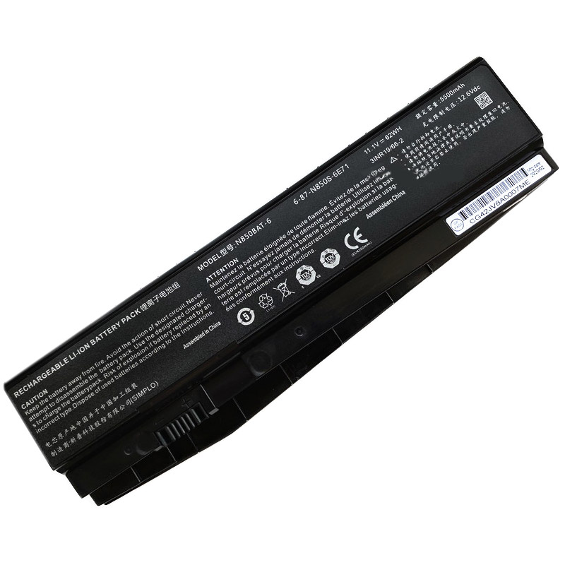 verenigbaar voor CLEVO N855 Laptop Accu