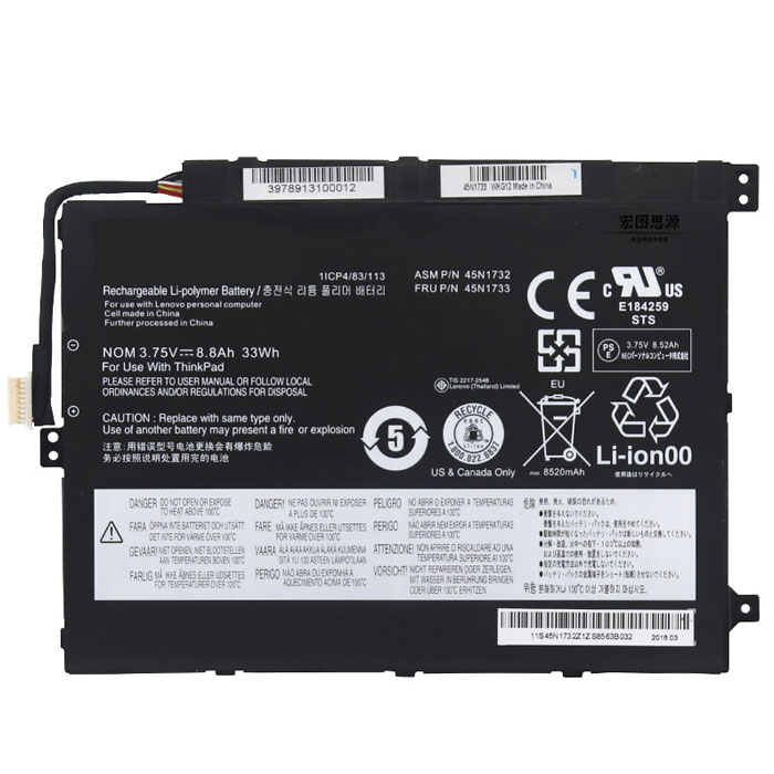verenigbaar voor LENOVO 45N1728 Laptop Accu