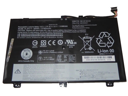 verenigbaar voor lenovo 00HW000 Laptop Accu
